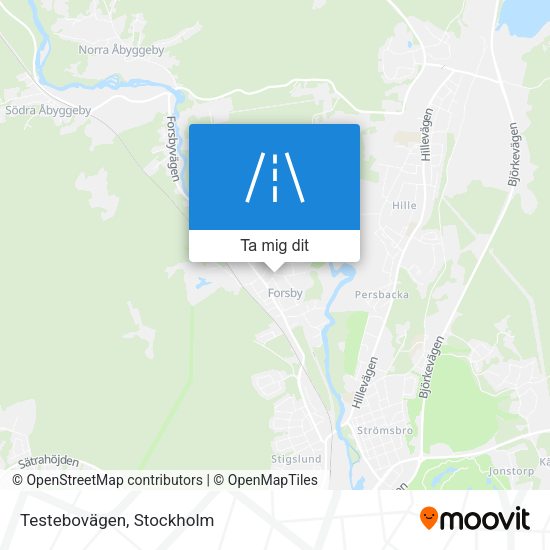Testebovägen karta