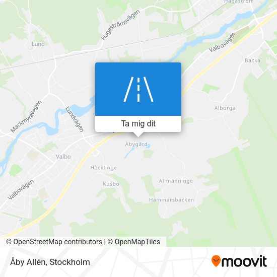 Åby Allén karta