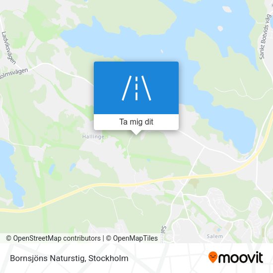 Bornsjöns Naturstig karta