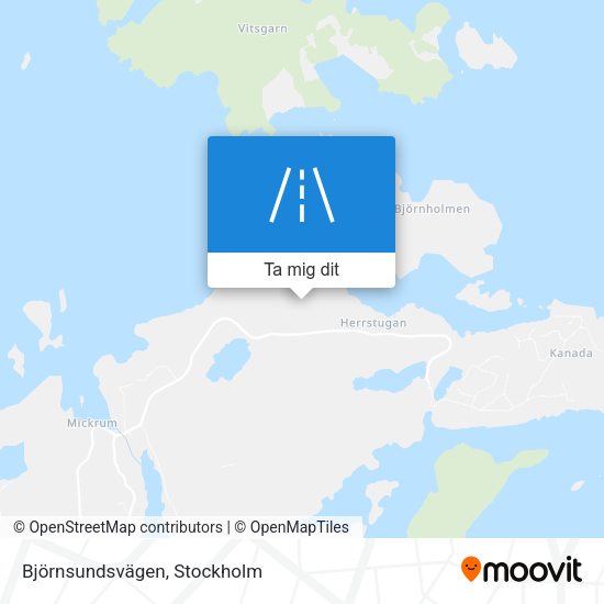 Björnsundsvägen karta