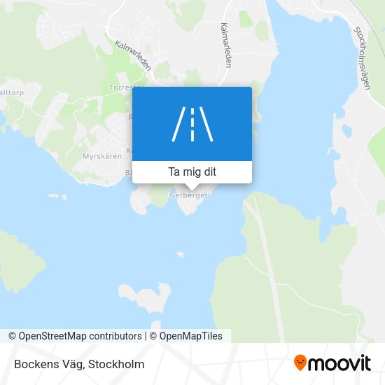 Bockens Väg karta