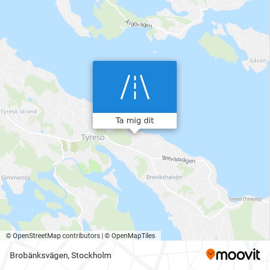 Brobänksvägen karta