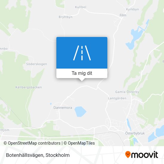 Botenhällsvägen karta
