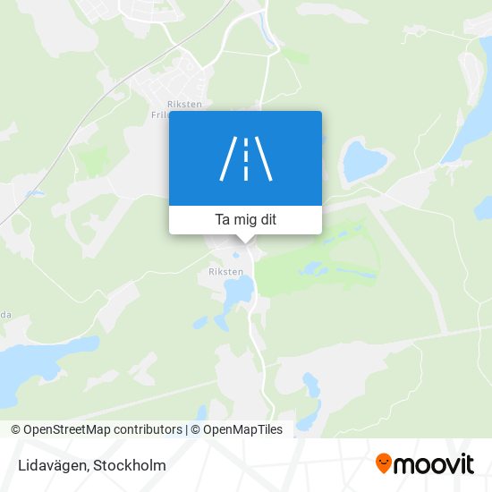 Lidavägen karta