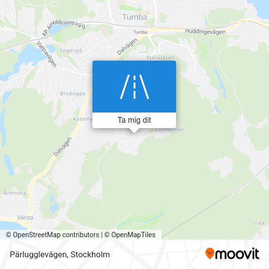 Pärlugglevägen karta