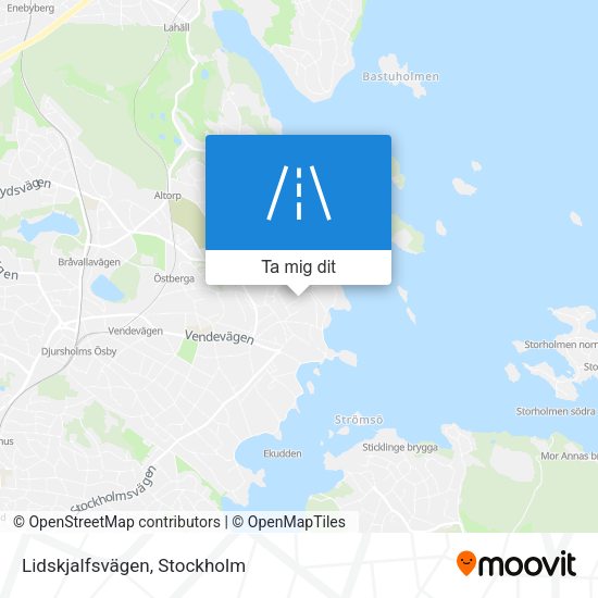 Lidskjalfsvägen karta