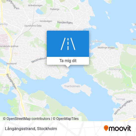 Långängsstrand karta