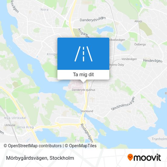 Mörbygårdsvägen karta