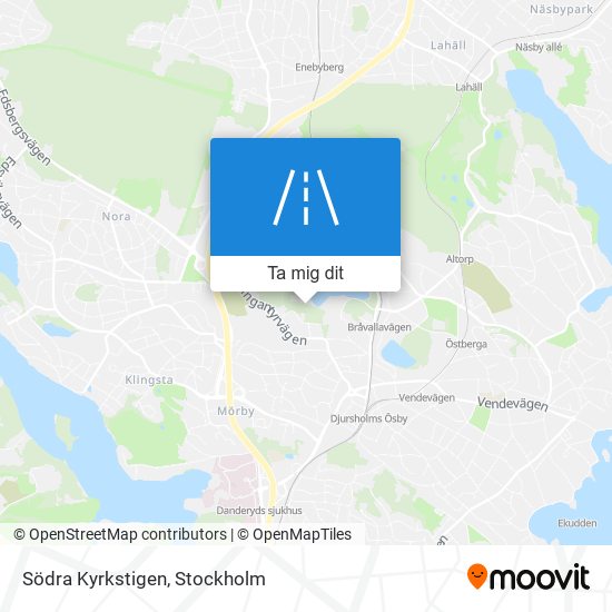 Södra Kyrkstigen karta