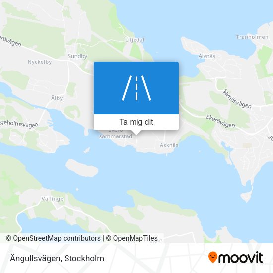 Ängullsvägen karta