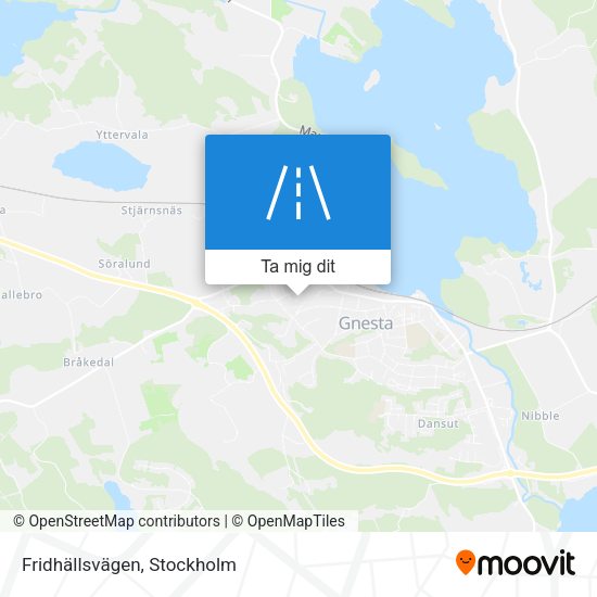 Fridhällsvägen karta