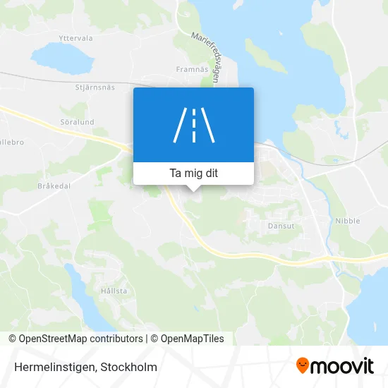 Hermelinstigen karta