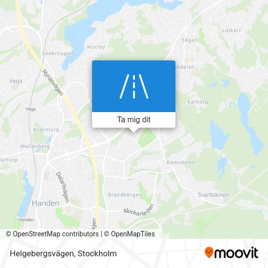 Helgebergsvägen karta