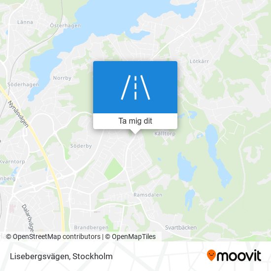 Lisebergsvägen karta