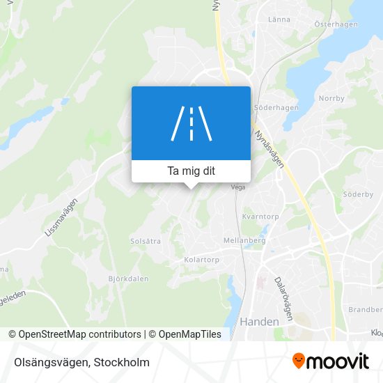 Olsängsvägen karta
