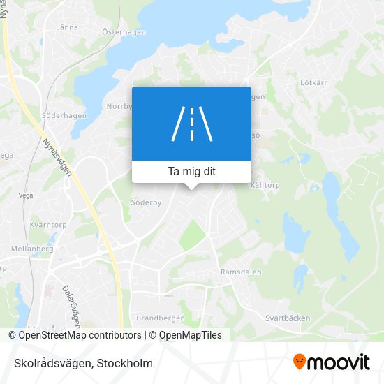 Skolrådsvägen karta