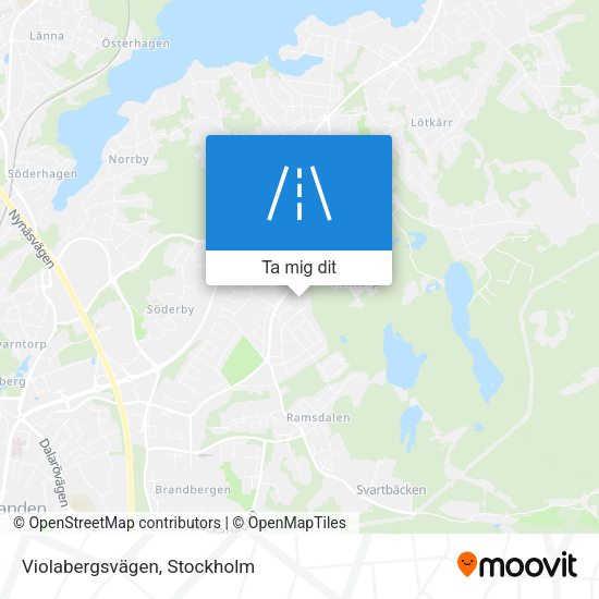 Violabergsvägen karta