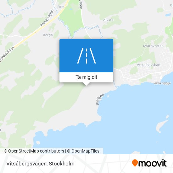 Vitsåbergsvägen karta