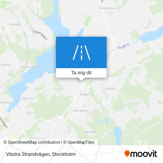 Västra Strandvägen karta