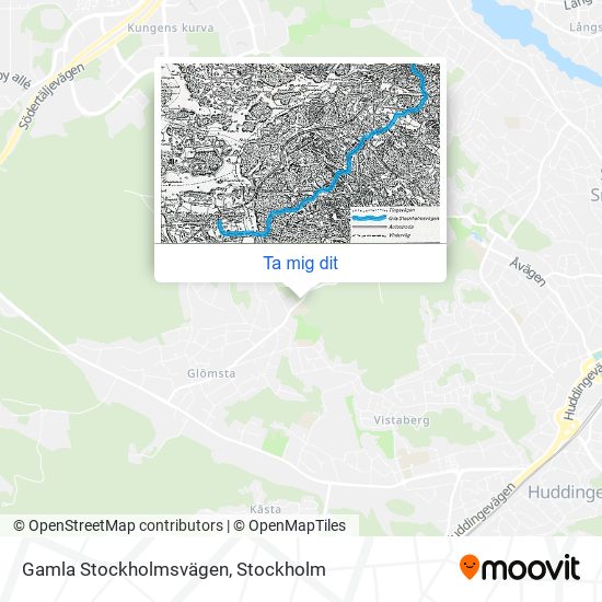 Gamla Stockholmsvägen karta