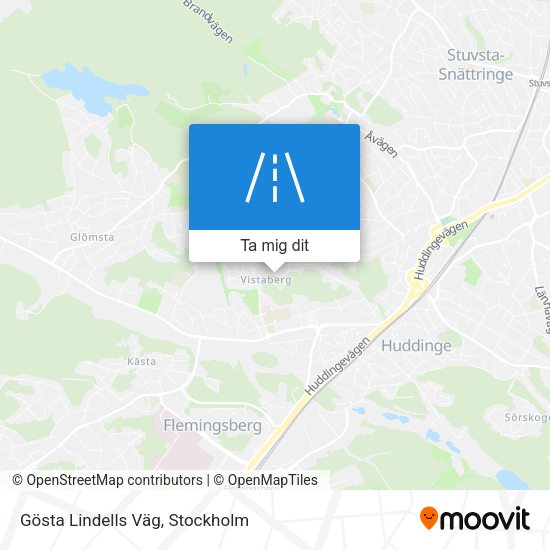 Gösta Lindells Väg karta