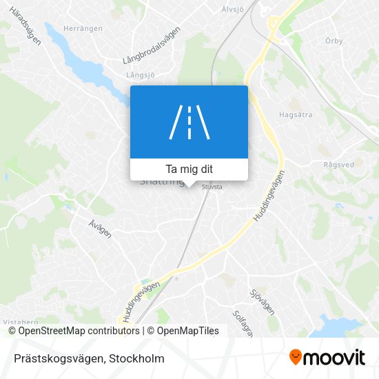 Prästskogsvägen karta