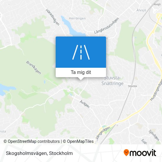 Skogsholmsvägen karta