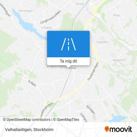 Valhallastigen karta