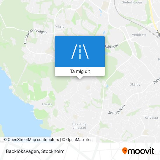 Backlöksvägen karta