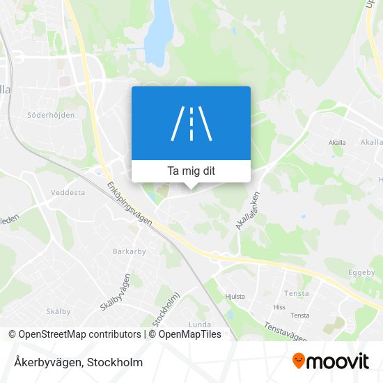 Åkerbyvägen karta