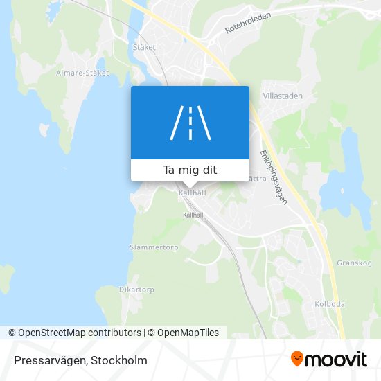 Pressarvägen karta