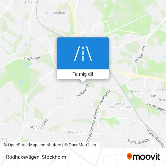 Rödhakevägen karta