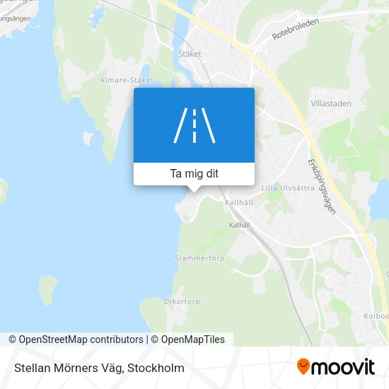 Stellan Mörners Väg karta