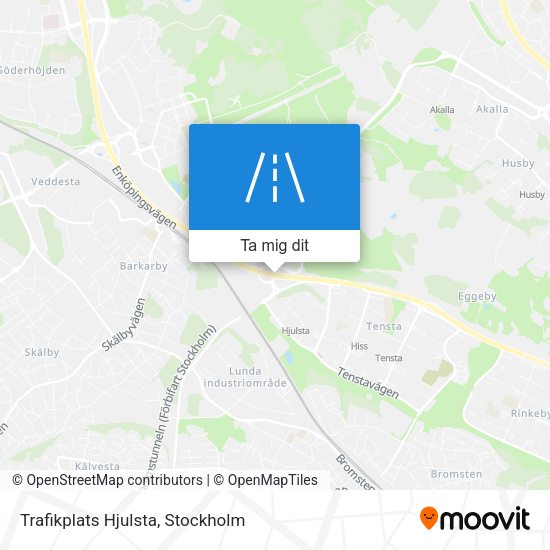 Trafikplats Hjulsta karta