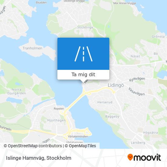 Islinge Hamnväg karta