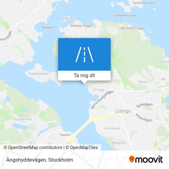 Ängshyddevägen karta