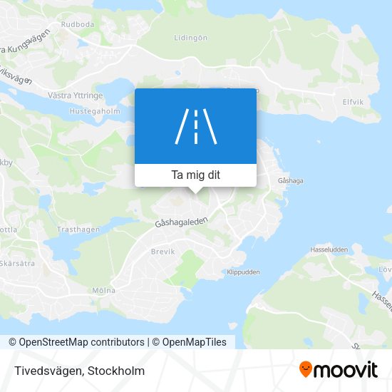 Tivedsvägen karta