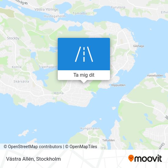 Västra Allén karta