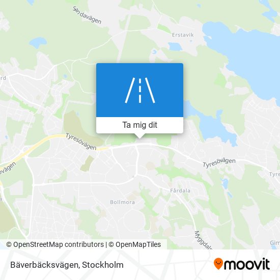 Bäverbäcksvägen karta