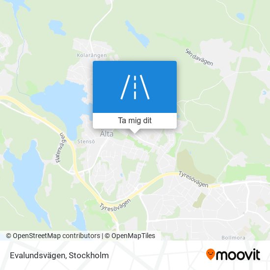 Evalundsvägen karta