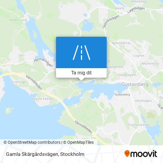 Gamla Skärgårdsvägen karta