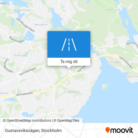 Gustavsviksvägen karta