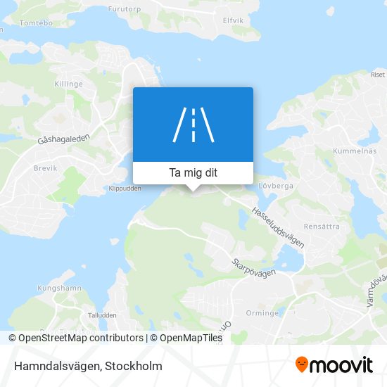 Hamndalsvägen karta