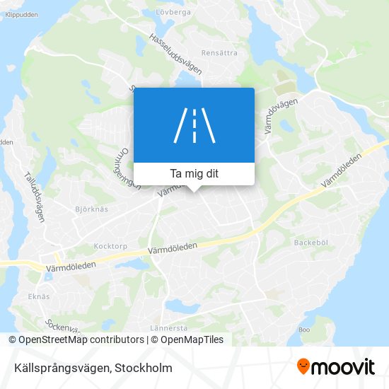 Källsprångsvägen karta