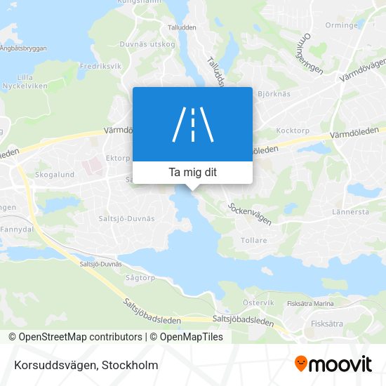 Korsuddsvägen karta