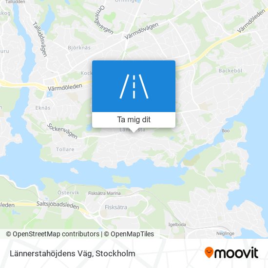 Lännerstahöjdens Väg karta