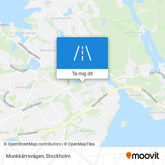 Munkkärrsvägen karta