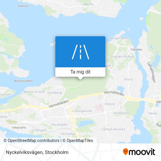 Nyckelviksvägen karta