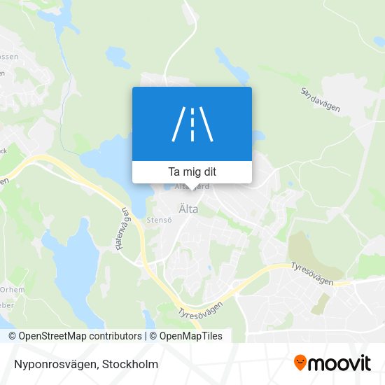Nyponrosvägen karta