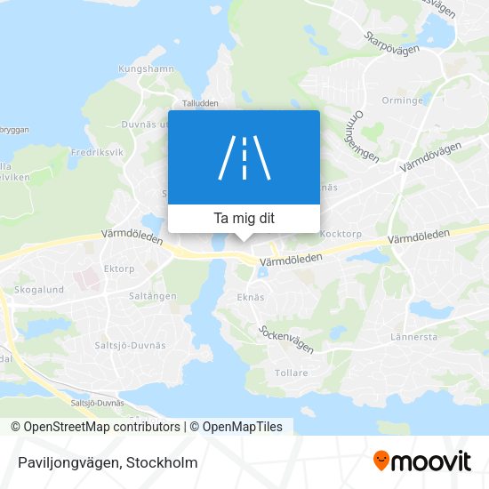 Paviljongvägen karta